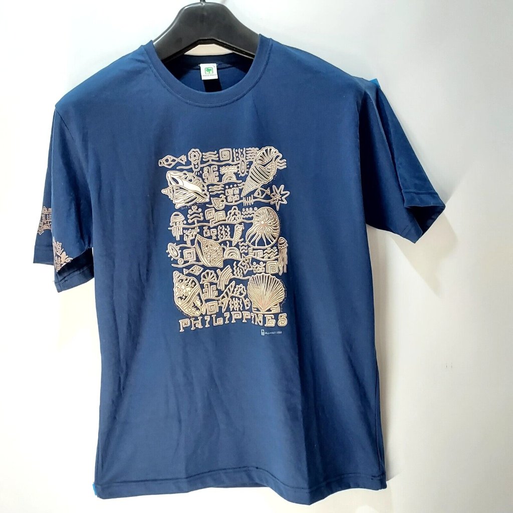 2006 Halu Halo Philippines Sea Shells Experience Souvenir T-Shirt Graphic Tee, L